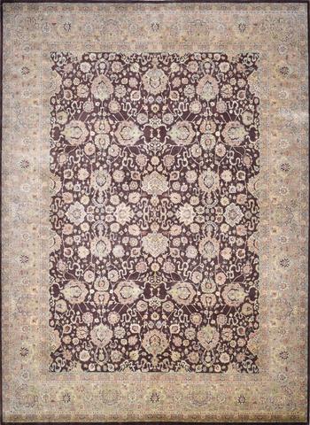 Tabriz Almags Brown & Khaki, 9′0″ × 12′7″