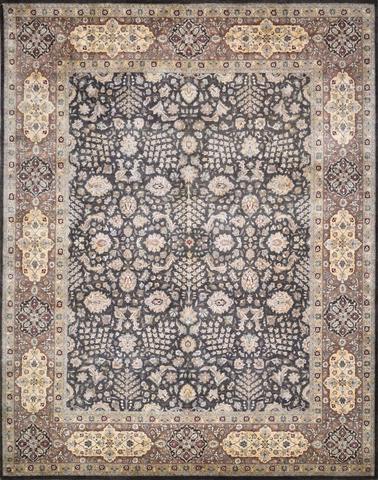 Tabriz ZIA Brown & Rose, 8′1″ × 9′10″