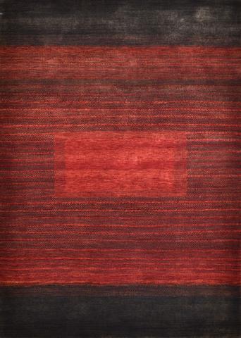 Loribaft Gabeh LBT1005 Red & Brown, 4′7″ × 6′5″