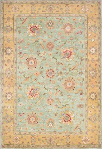 Amritsar Sultanabad Green/Gold, 4′0″ × 5′10″