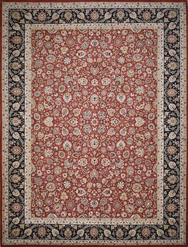 Kashan Bhutto Rust & Black, 9′1″ × 12′0″