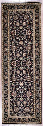 Mirzapur Kashan MZP2003E Black/Black, 2′8″ × 8′0″