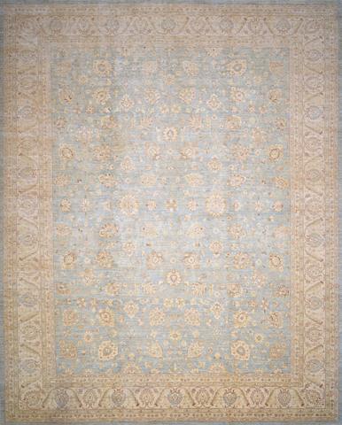Sultanabad 10 L.Blue & Gold, 12′3″ × 15′4″