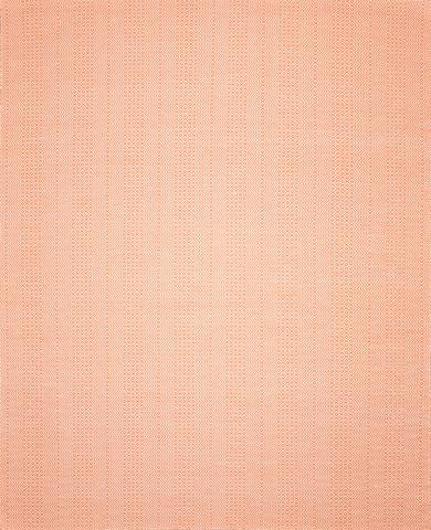 India rug, Tangerine / Ivory, 2′7″ × 3′11″