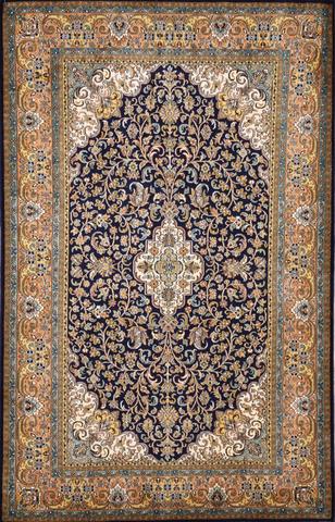Kashan KKSS Navy/Gold, 2′8″ × 4′1″
