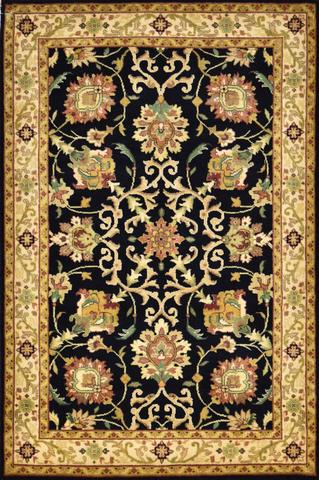 Mehran Semnan Black/L.Gold, 2′7″ × 3′11″