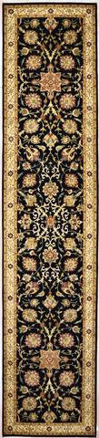 Mehran Semnan Black/L.Gold, 2′7″ × 11′9″