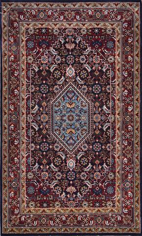 Bijar Navy/Red, 2′6″ × 3′11″