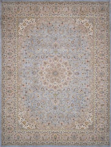 Noor Isfaha Grey & L. Gold, 9′2″ × 12′3″