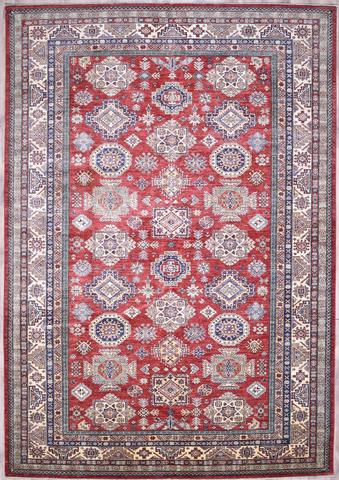 Super Kazak Red & Cream, 7′9″ × 11′1″