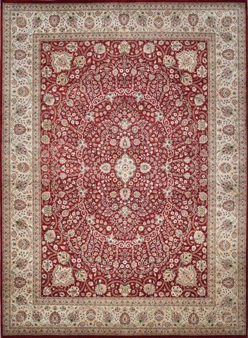 Tabriz Medallion Red & L Gold, 9′0″ × 12′5″