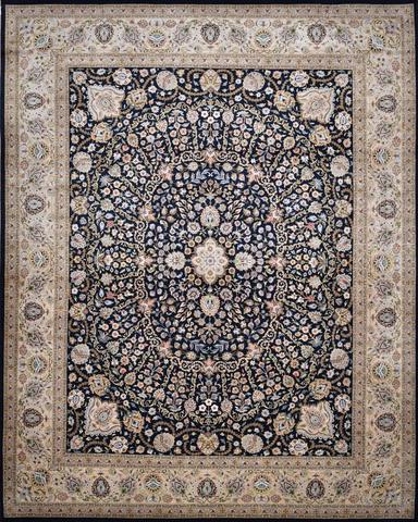 Tabriz Naeem Black & Gold, 8′0″ × 10′2″