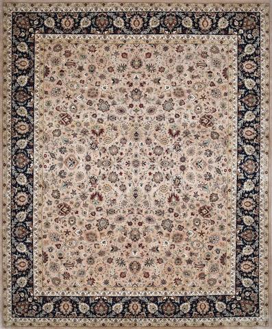Kashan Bhuto Gold & Black, 8′1″ × 9′11″