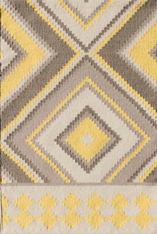 India rug, Yellow, 9′0″ × 12′0″
