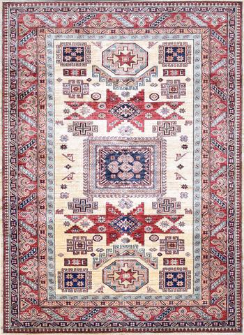 Super Kazak Cream & Red, 5′6″ × 7′8″