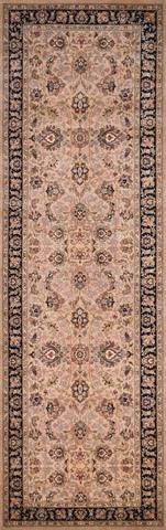 Shalimar Kashan Shoaib Gold/Black, 2′6″ × 8′2″