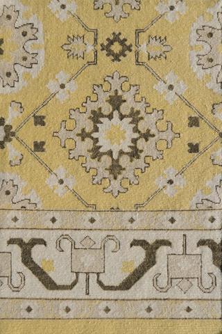 India rug, Yellow / Beige, 6′8″ × 12′8″