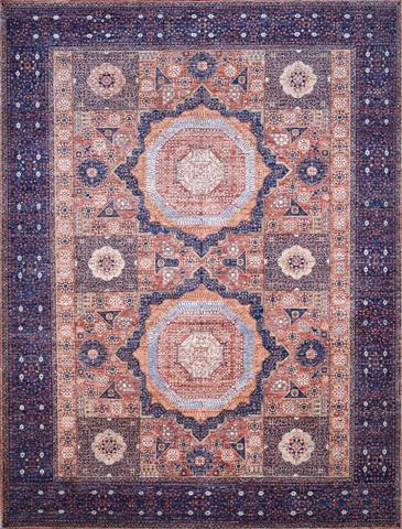 Mamluk Rust & Blue, 8′11″ × 11′9″