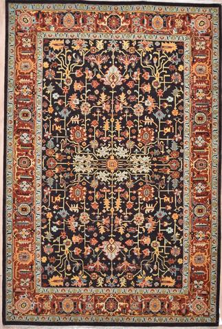 Heriz Brown / Rust, 9′0″ × 12′1″