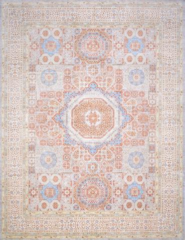 Mamluk Blue & Ivory, 9′1″ × 12′0″