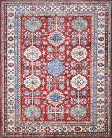 Super Kazak Red & Ivory, 7′10″ × 9′9″