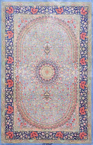 Qum Blue, 2′7″ × 3′11″