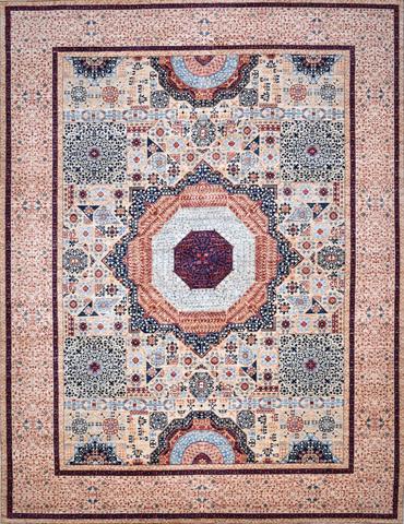 Afghani Mamluk Beige, 9′1″ × 11′10″