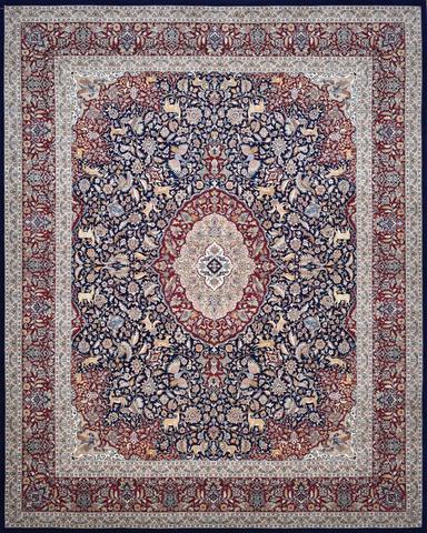 Tabriz Shokat Blue & Red, 8′1″ × 10′2″