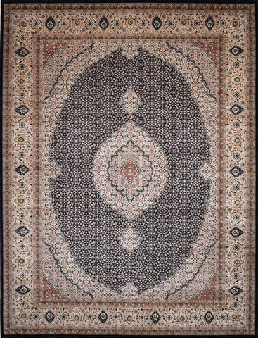 Tabriz Fish Black & Gold, 9′1″ × 12′0″