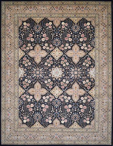 Tabriz Char Chand Black & Gold, 9′3″ × 12′0″