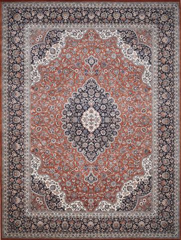 Kashan Ilyas Rust & Black, 9′1″ × 12′1″