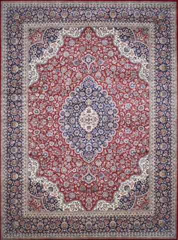 Kashan Ilyas Red & Blue, 10′0″ × 13′9″