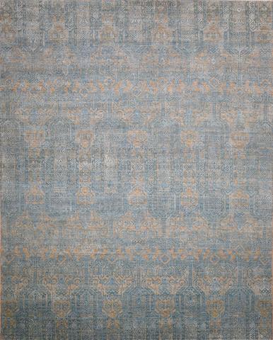 Hazara HAZ760H Sea Green Wool & Silk, 8′1″ × 10′3″