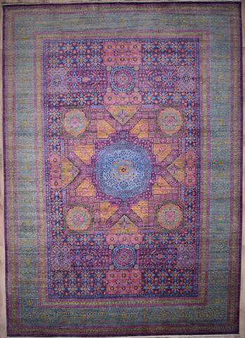 Mamluk Amethyst/Teal, 9′8″ × 13′6″
