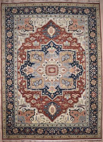 Heriz Rust/Navy, 10′1″ × 13′11″