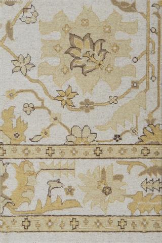 India rug, Ivory / Yellow, 9′0″ × 12′0″