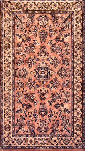Tabriz Rose / Beige, 3′3″ × 5′9″