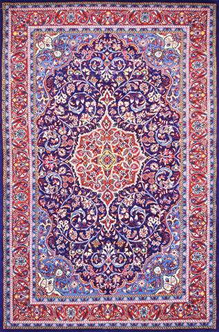 Persian Sarouk Navy & Red, 4′6″ × 7′0″