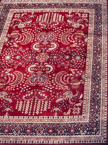 Sarouk Burgundy, 9′6″ × 12′9″