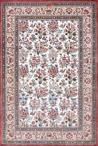 Persian Qum Ivory, 3′4″ × 5′0″