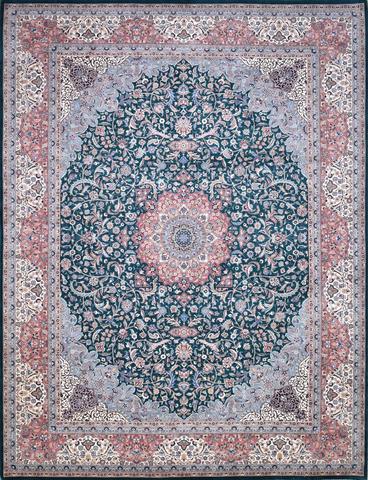 Isfahan D.Green, 9′3″ × 12′3″