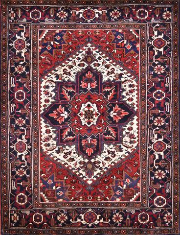 Persian Heriz Red, 4′9″ × 6′3″