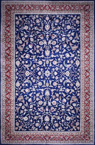 Kashan Navy & Red, 11′8″ × 18′0″