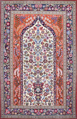 Persian Qum Ivory, 4′6″ × 6′10″