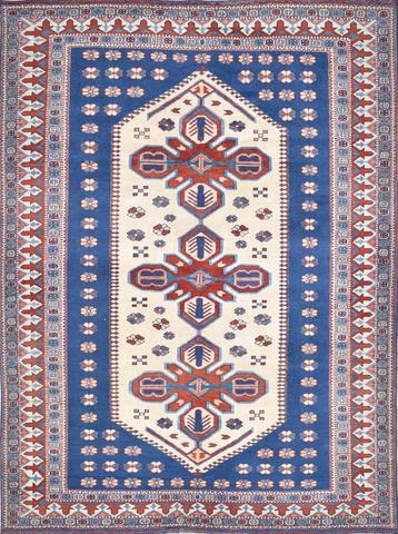 Tribal Kazak Rust, 7′1″ × 9′2″