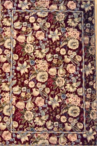 Floral Burgundy, 6′0″ × 9′0″