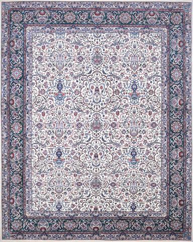 Kashan Ivory & D.Green, 8′2″ × 10′3″