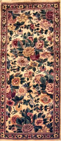 Floral Beige, 2′7″ × 5′11″