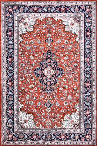 Persian Qum Red, 3′5″ × 5′0″