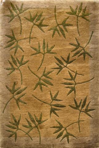 Nepal rug, Olive, 4′1″ × 6′1″